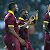 West Indies won their first game of the tour to draw the T20 series