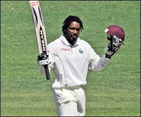Chris Gayle inching towards century on his Test comeback